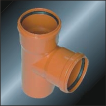 bs5255/4514 drainage upvc tee rubber spigot grey 