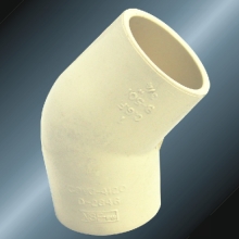 astm d2846 water supply cpvc elbow45° milk yellow 