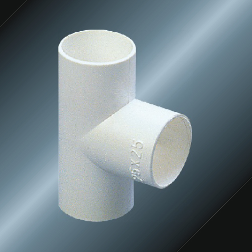 conduit upvc tee white color 