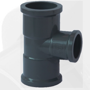 nbr5648 water supply upvc reducing tee grey color 