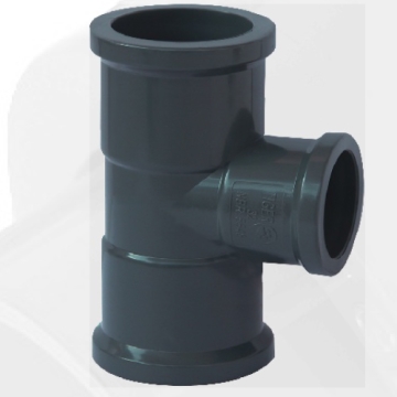 nbr5648 water supply upvc reducing tee grey color 