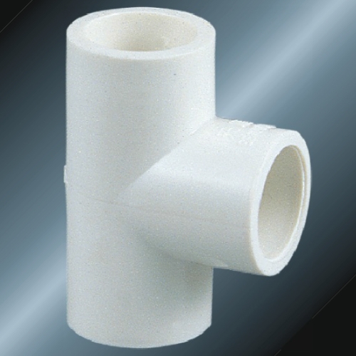 din pn10 water supply upvc tee white color 