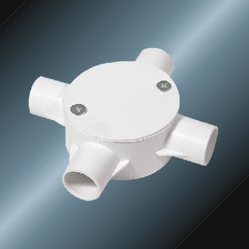 conduit upvc circular box white color 