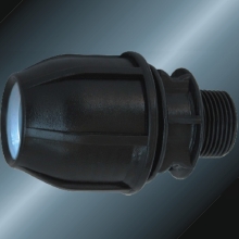 irrigation fresh material black color pe male adaptor 