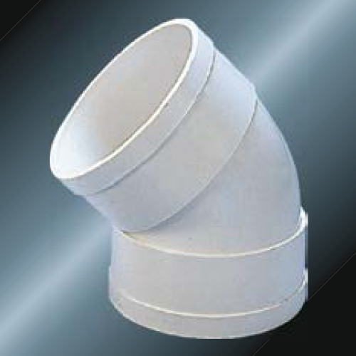 din drainage upvc elbow 45° grey color 