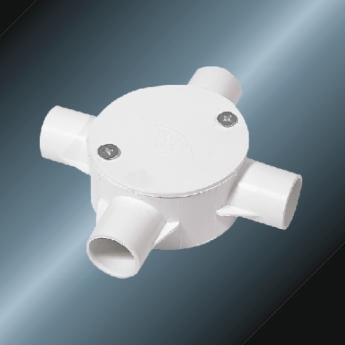 conduit upvc circular box white color 