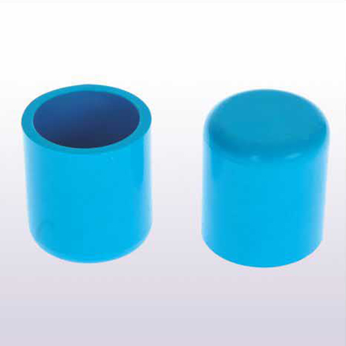 upvc jis k-6743 pressure end cap blue color 