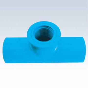 upvc jis k-6743 pressure female tee blue color 