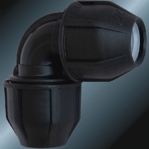 black color pe elbow 90° for irrigation 