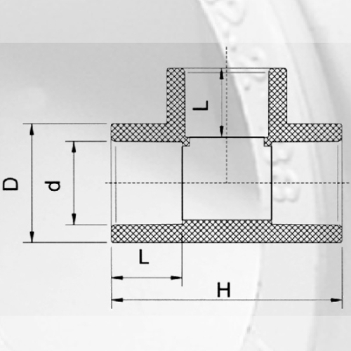 din pn10 water supply upvc tee white color 