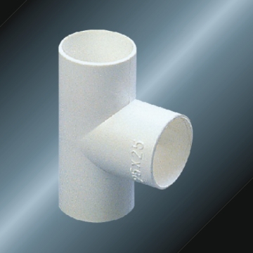 conduit upvc tee white color 