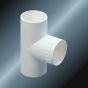 conduit upvc tee white color 