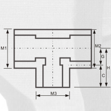 astm sch80 cpvc reducing tee dark grey color 