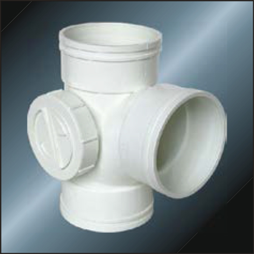 bs5255/4514 drainage upvc tee with side door grey 