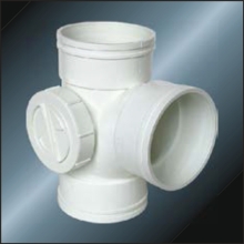 bs5255/4514 drainage upvc tee with side door grey 