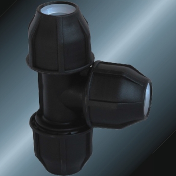 fresh material black color pe tee for irrigation 