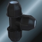 fresh material black color pe tee for irrigation 