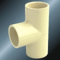 astm d2846 water supply cpvc tee milk yellow 