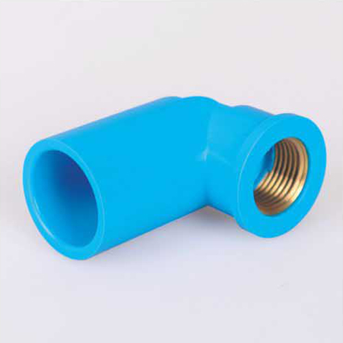 upvc pressure female elbow90° brass insert blue 