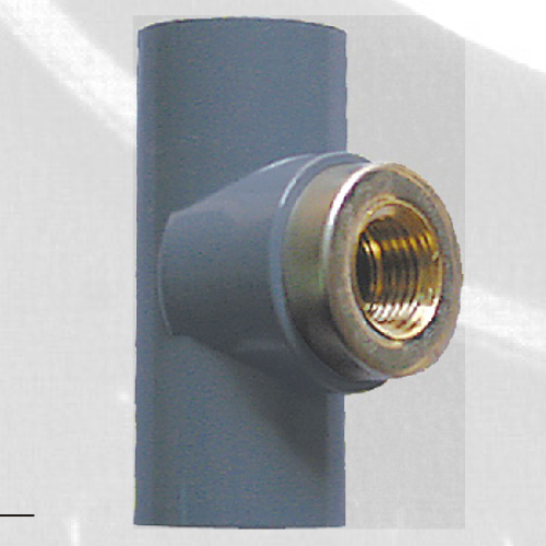 astm sch80 cpvc female tee dark grey color 